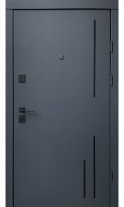 Двері Qdoors Преміум Тріоні антрацит/ біла шагрень