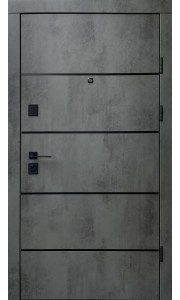 Двері Qdoors Преміум Комбі оксид темний / бетон сніжний