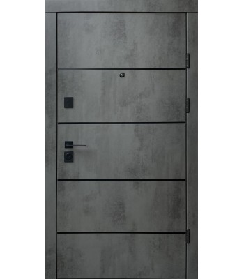 Двери Qdoors Премиум Комби оксид темный / бетон снежный