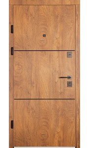 Вхідні двері Magda 530/1 тип 2.3 спил коньячний (контур) 