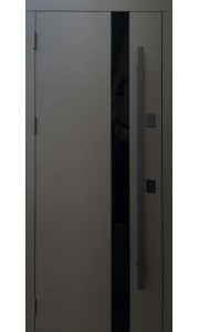 Двері Qdoors серія Стріт Елегант метал 8019 / біла шагрень