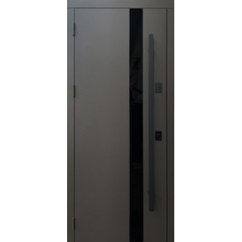 Двері Qdoors серія Стріт Елегант метал 8019 / біла шагрень