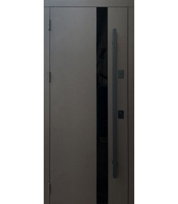 Двері Qdoors серія Стріт Елегант метал 8019 / біла шагрень