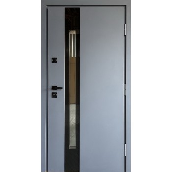 Входная дверь REDFORT Сильвер, мет-мдф со стеклопакетом 3 контура (с терморазрывом) серия Комфорт