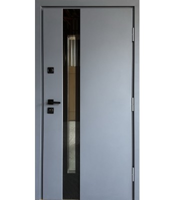 Вхідні двері REDFORT Сільвер, мет-мдф зі склопакетом 3 контури (з терморозривом)