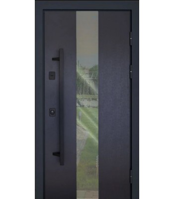 Двері Abwehr (з терморозривом) Ufo Black RAL 7016/ біла