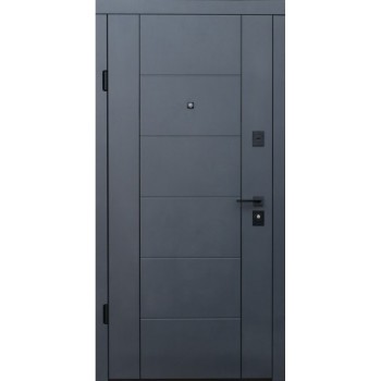Вхідні двері Berez Standard Parallel антрацит/ білі всередині