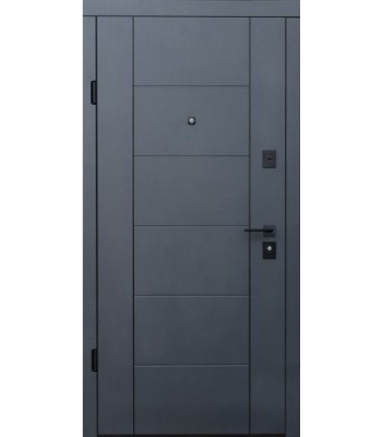 Вхідні двері Berez Standard Parallel антрацит/ білі всередині