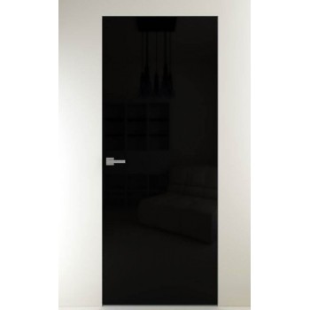 Дверь скрытого монтажа RODOS SurfAlum черное стекло с 2 сторон