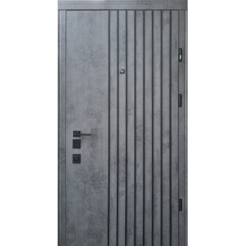 Дверь STRAJ LUX "Prestige" Delica AL бетон черный 7806 AL black/белая