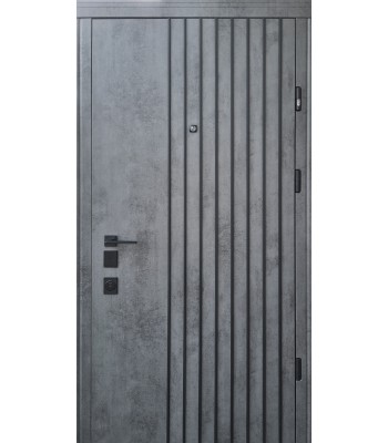 Дверь STRAJ LUX "Prestige" Delica AL бетон темный 7806 AL black/белая