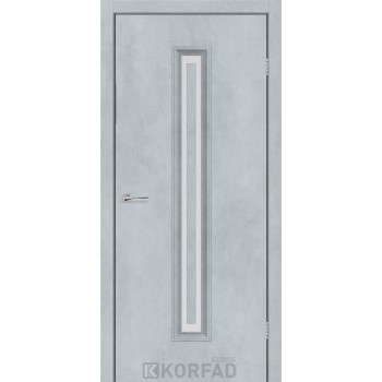 Двері Korfad CORNER GLASS-02 цемент світлий