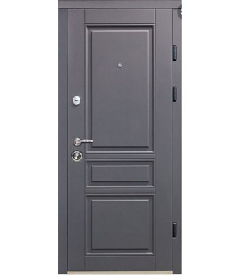 Двері МAGDA Тип-3 КВАРТИРА модель 338/613 сірий софттач/білий супермат (контур)