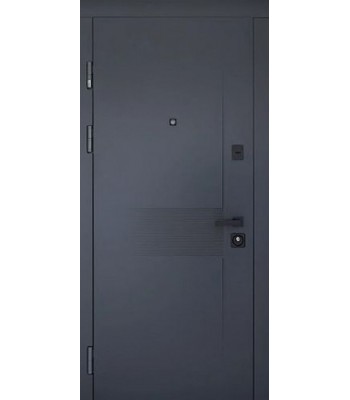 Дверь Abwehr Biatris 485 (цвет RAL 7016 + vinorit Белый) комплектация Megapolis