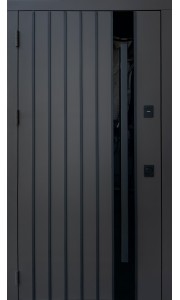 Двері Qdoors серія Стріт АРТ RAL8019/дуб темний