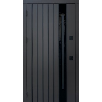 Двері Qdoors серія Стріт АРТ RAL8019/дуб темний Двері Qdoors серія Стріт АРТ RAL8019/дуб темний