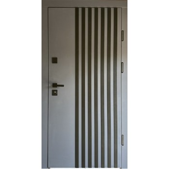 Вхідні двері REDFORT ЕЛІТ+Афіна RAL 7016 + чорний молдинг / антрацит