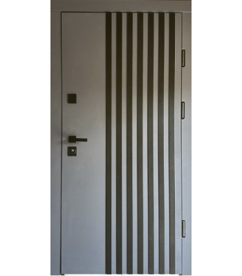 Входная дверь REDFORT ЭЛИТ+Афина RAL 7016 + черный молдинг/антрацит