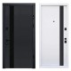Двері Страж LUX STANDART Slim S GLASS софт блек / Білий сатин