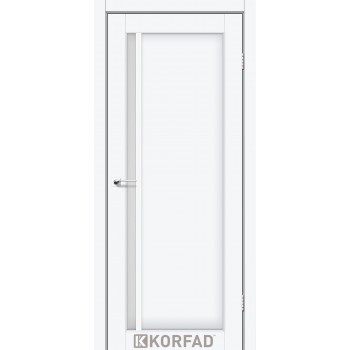 Двері міжкімнатні KORFAD ORISTANO OR-06 білий перламутр біле скло