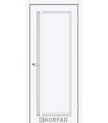 Дверь межкомнатная KORFAD ORISTANO OR-06 белый перламутр белое стекло