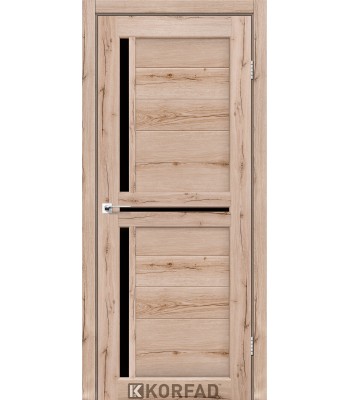 Міжкімнатні двері KORFAD SCALEA SC-04 тобак чорне скло