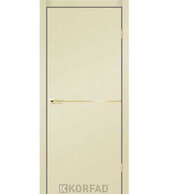 Дверь межкомнатная KORFAD DLP-01 Super PET магнолия + декор gold