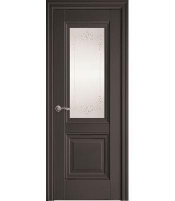 Міжкімнатні двері "Імідж" G 600, колір антрацит з малюнком Р2
