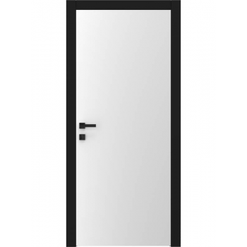Дверь межкомнатная Омега ART Vision А1+плинтус черного цвета