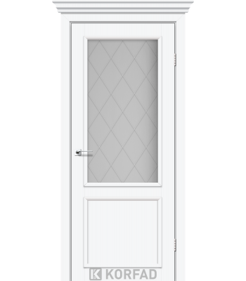 Дверь межкомнатная KORFAD CLASSICO CL-02 со штапиком белый перламутр