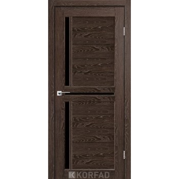 Міжкімнатні двері KORFAD SCALEA SC-04 дуб марсала чорное скло