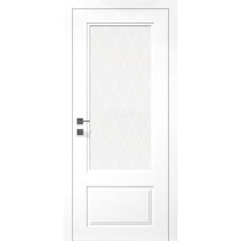Двері Rodos Cortes Galant біла емаль зі склом