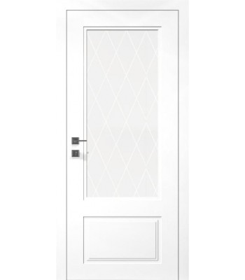 Двери Rodos Cortes Galant белая эмаль со стеклом