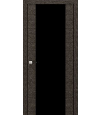 Двері Rodos Modern Flat графіт із чорним склом Триплекс