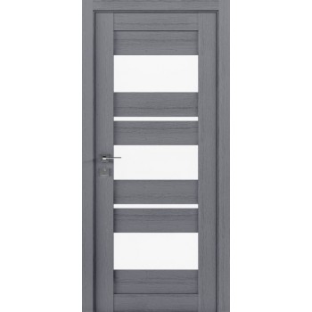 Двері Rodos Modern Polo зі склом каштан сірий