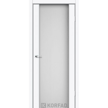 Межкомнатная дверь KORFAD SANREMO SR-01 ясень белый белое стекло