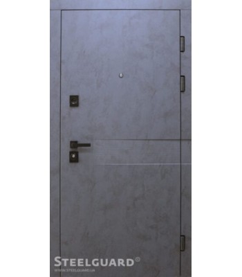 Дверь "Steelguard" MAXIMA REMO бетон графит/белый мат