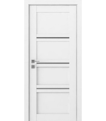 Двері Rodos Modern Quadro напівскло каштан білий