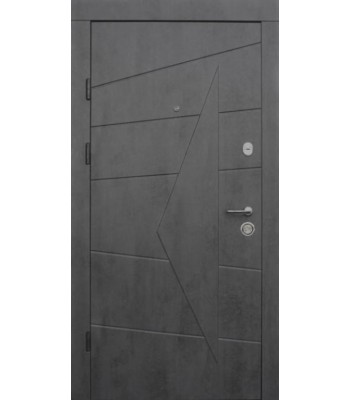 Двери Qdoors Премиум Акцент бетон темный / бетон серый